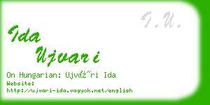 ida ujvari business card